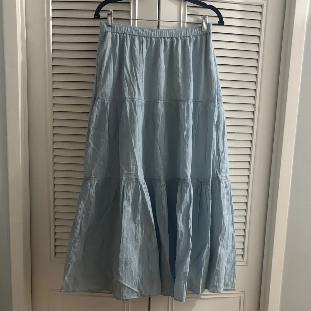 Uniqlo Sky Blue Maxi Skirt - Picture 3 of 4